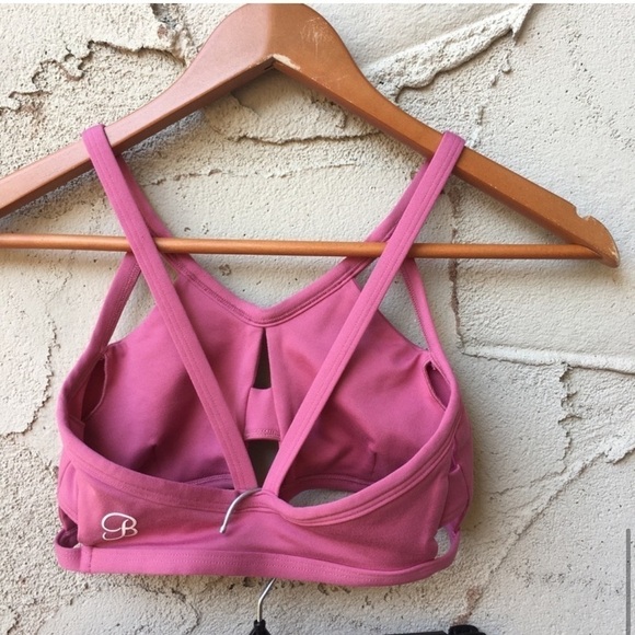 RARE Bombshell Sportswear SET Sexy Back Leggings and Bra Blush Size XS - Picture 5 of 12